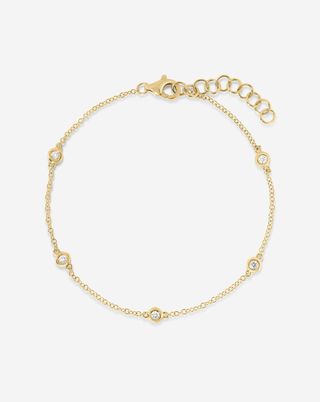 Diamond Bezel Station Bracelet
