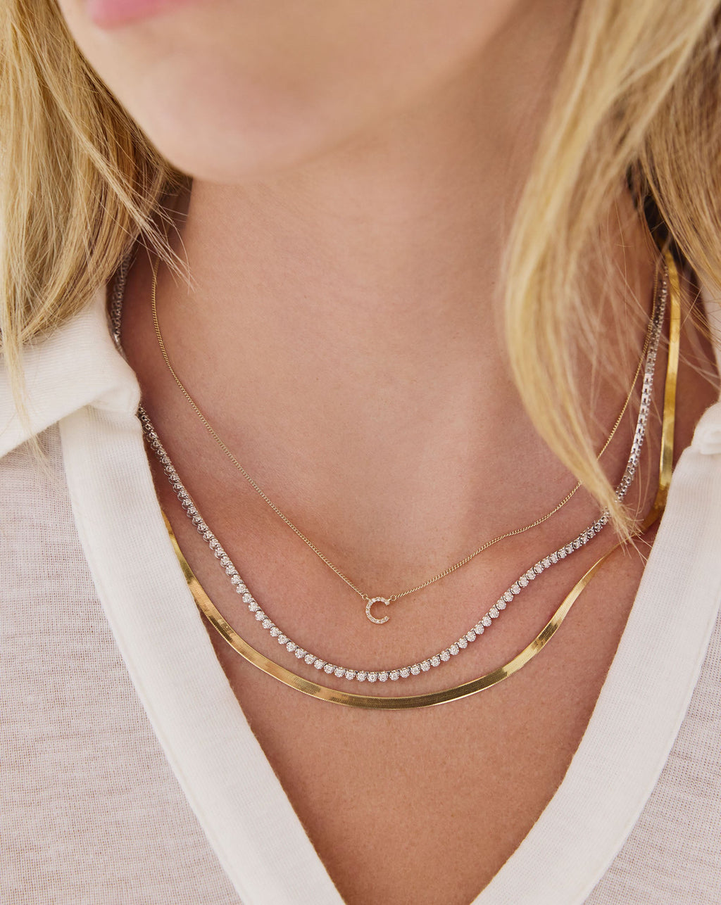 Diamond Initial Necklace