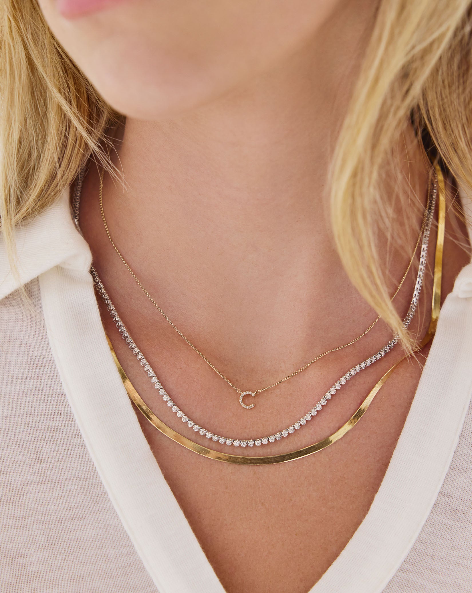 Diamond Initial Necklace