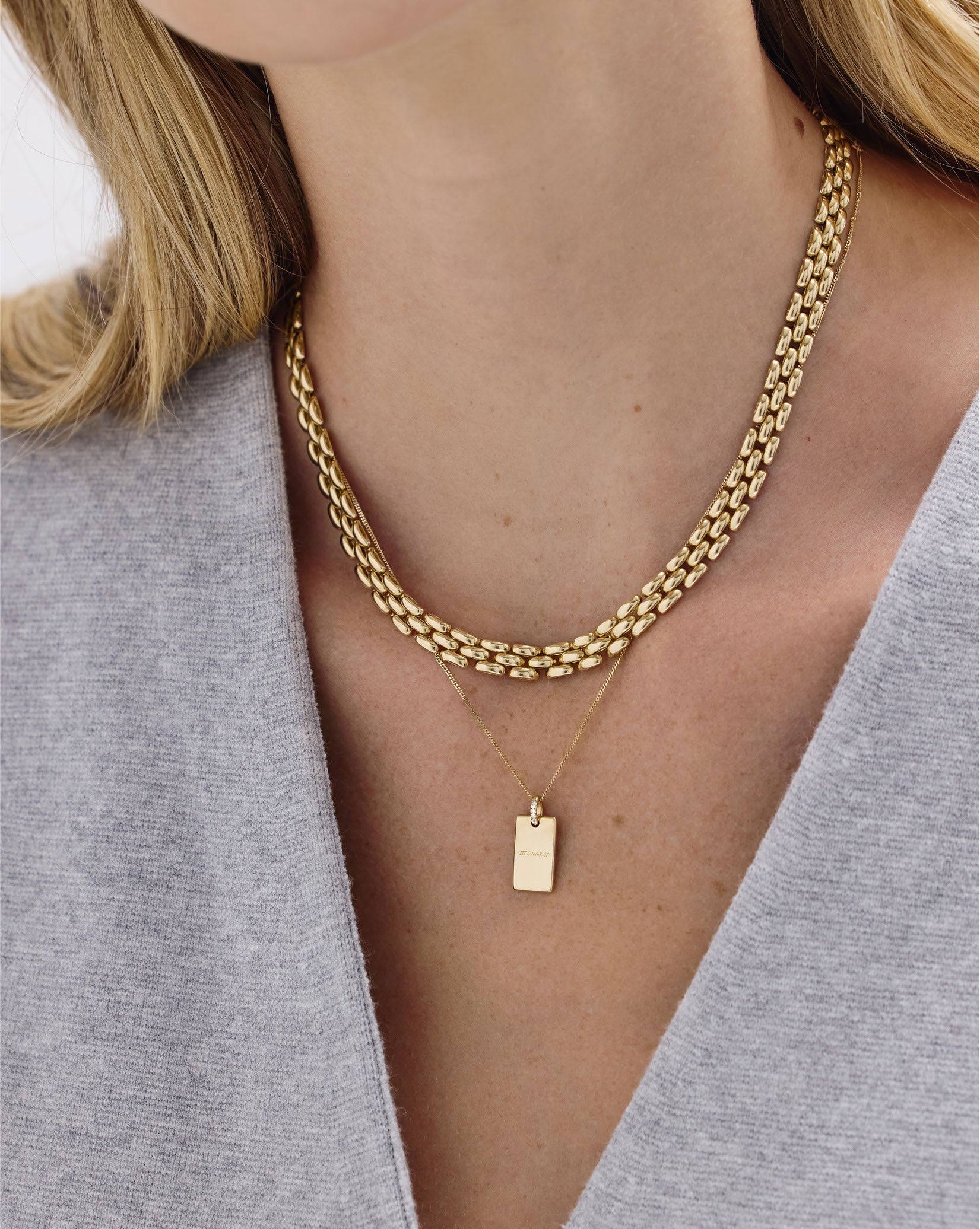 Diamond Cut Curb Chain Necklace