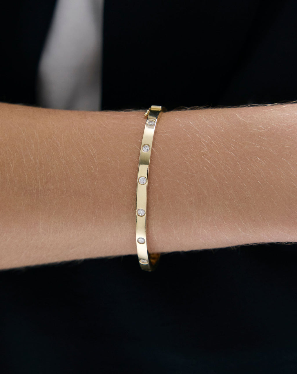 Inlay Diamond Bangle