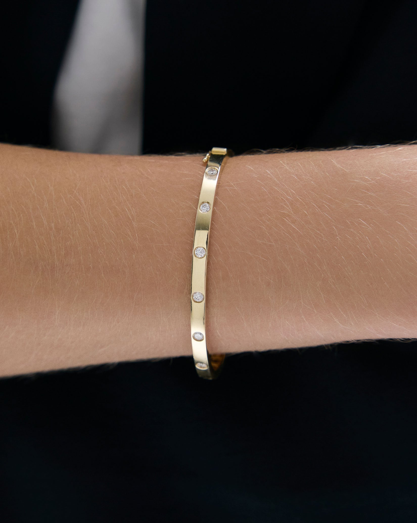 Inlay Diamond Bangle