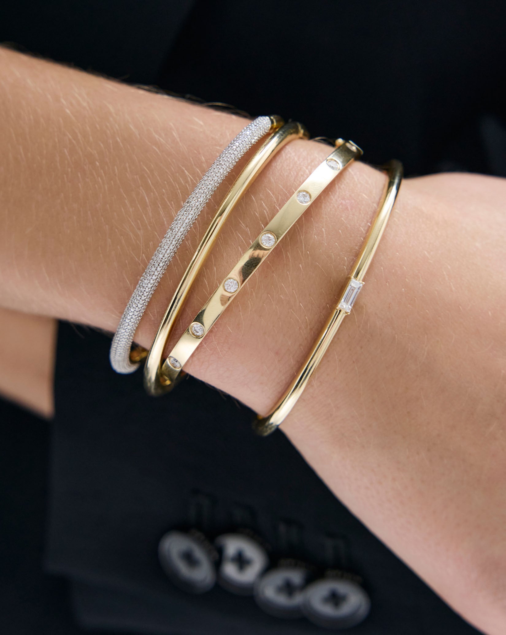 Inlay Diamond Bangle