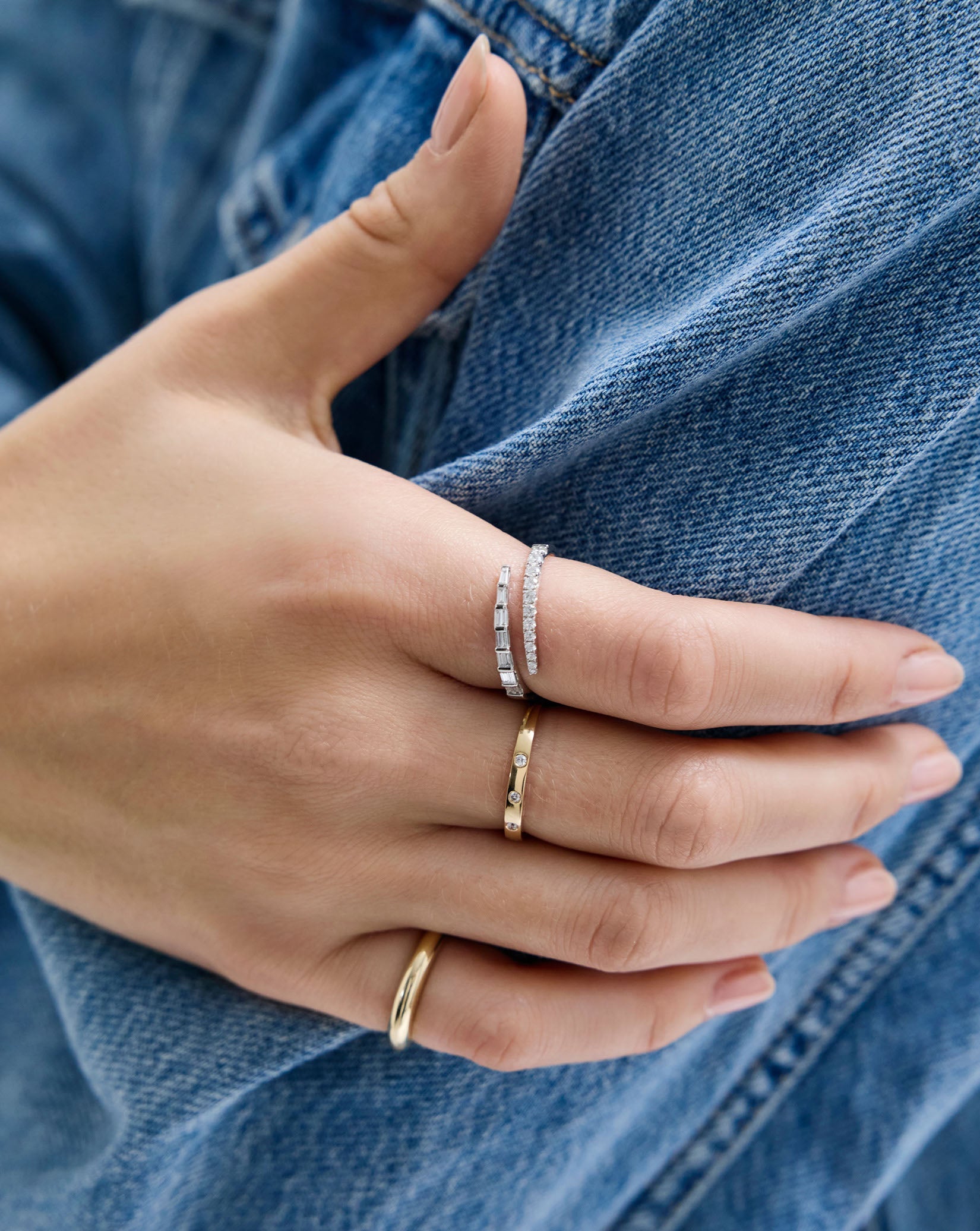 Inlay Diamond Ring