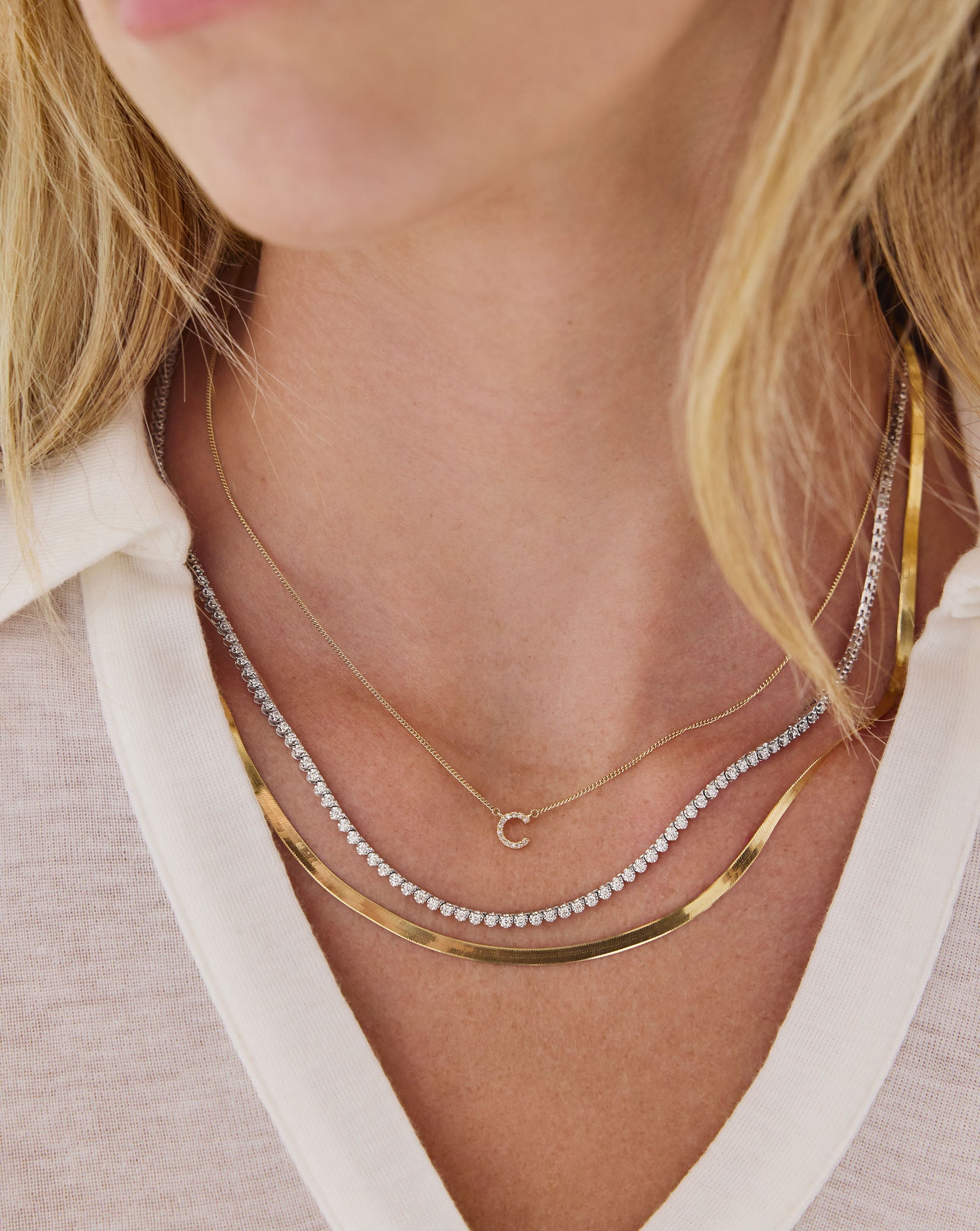 Mini Diamond Tennis Necklace