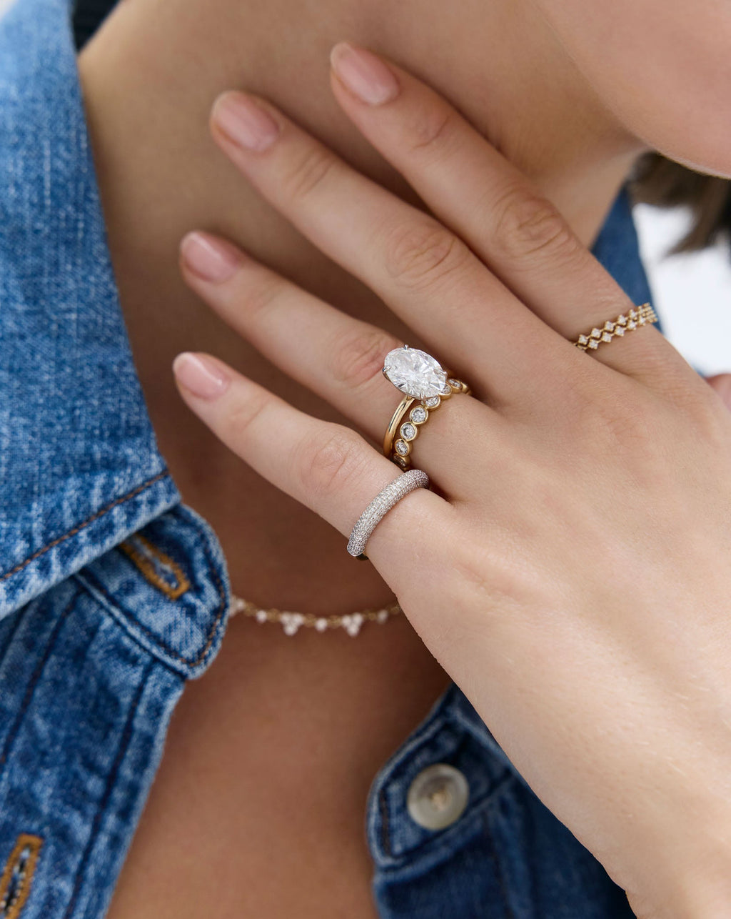Petite Pavé Diamond Cloud Ring