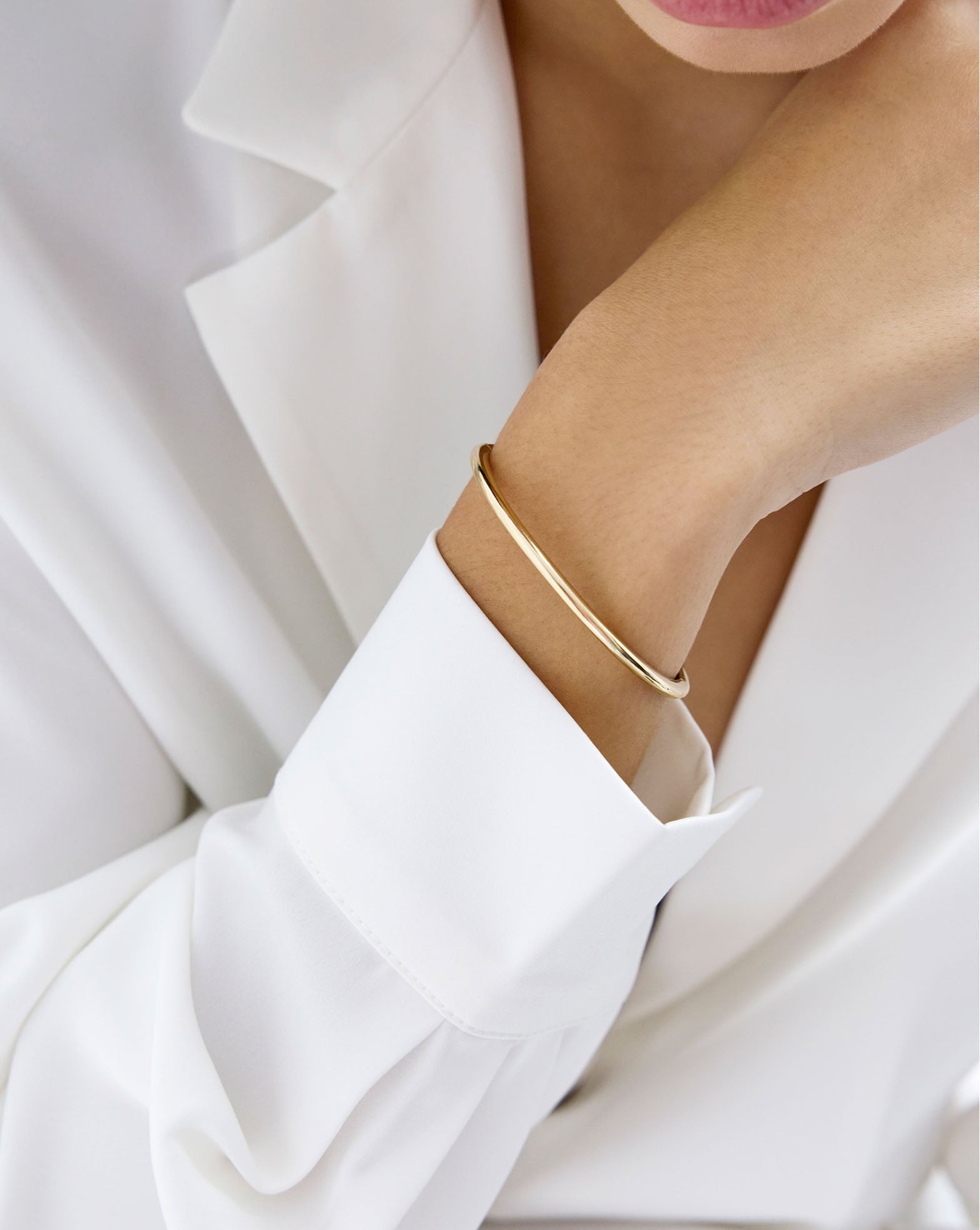 Stackable Gold Cloud Bangle
