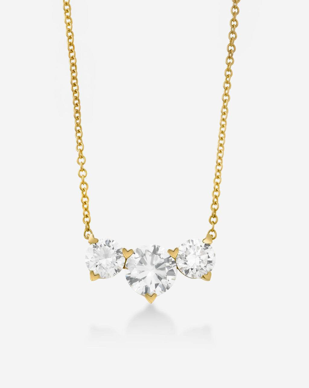 Lab Diamond Cluster Pendant Necklace