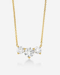Lab Diamond Cluster Pendant Necklace