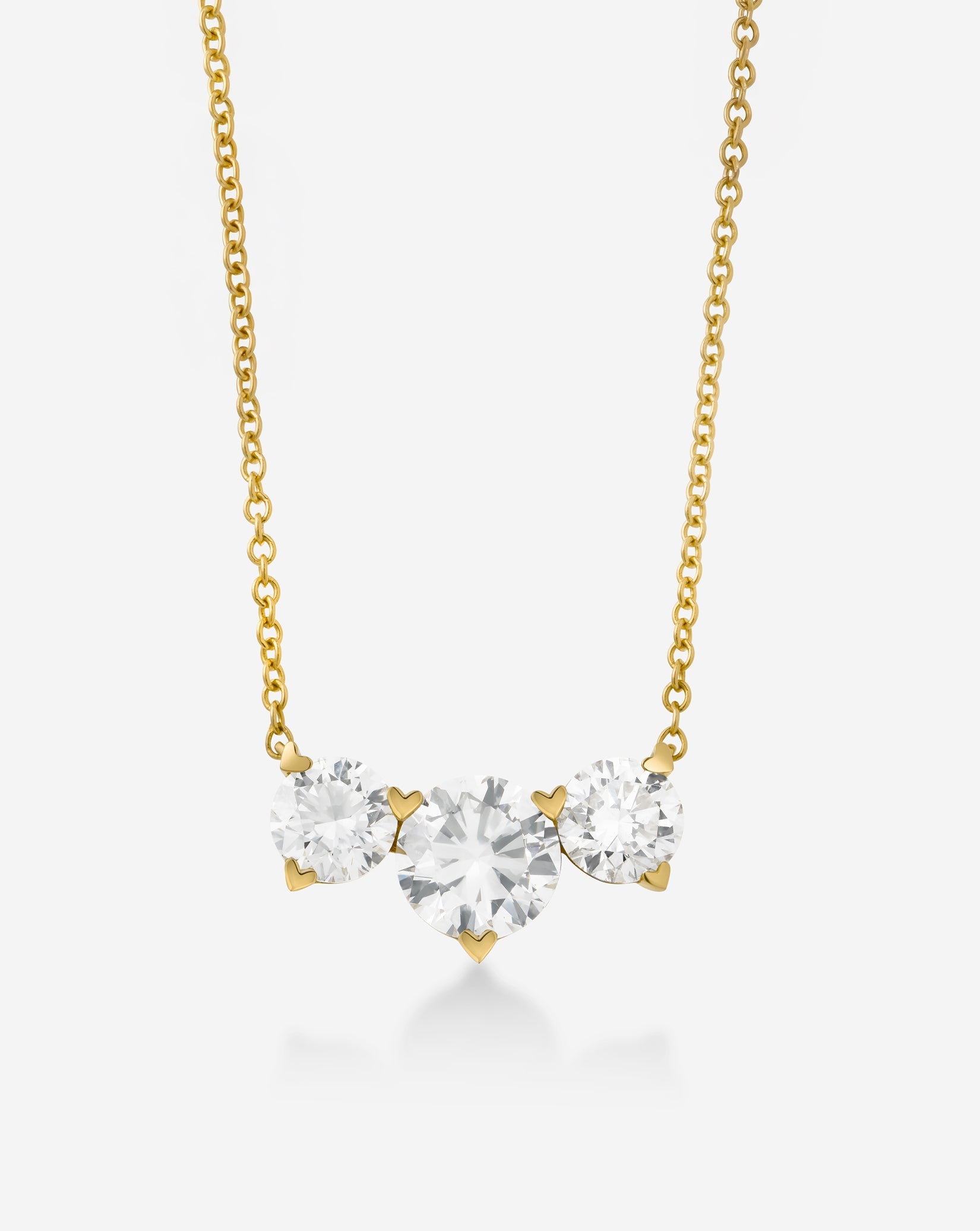 Lab Diamond Cluster Pendant Necklace