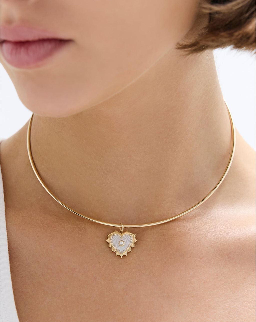 Mother of Pearl Heart Pendant