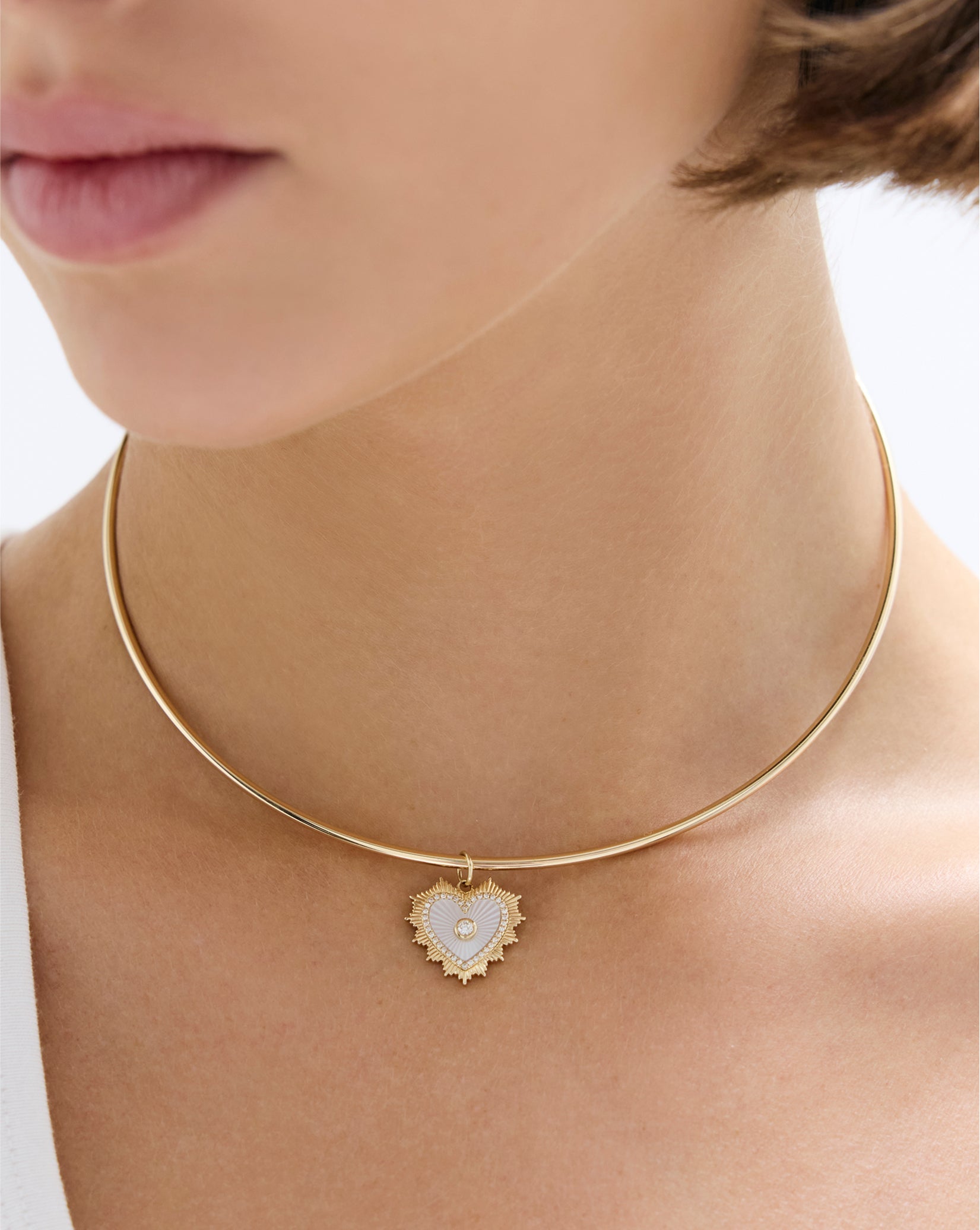 Mother of Pearl Heart Pendant