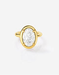 3.52 Oval Lab Diamond in Cloud Bezel