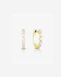 Graduated Single Prong Diamond Huggies