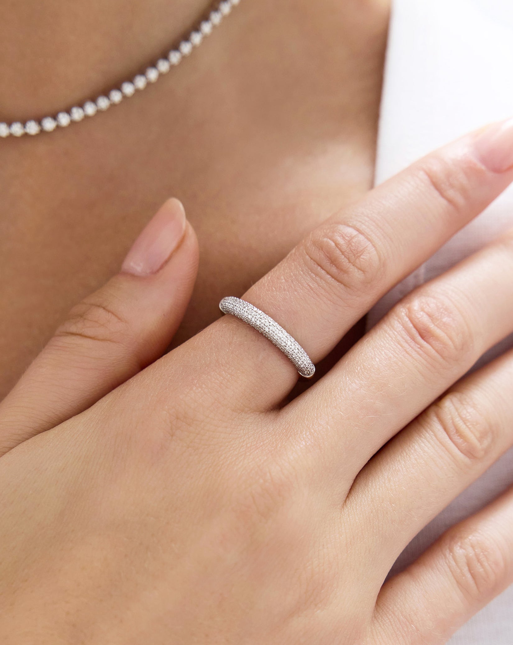 Petite Pavé Diamond Cloud Ring