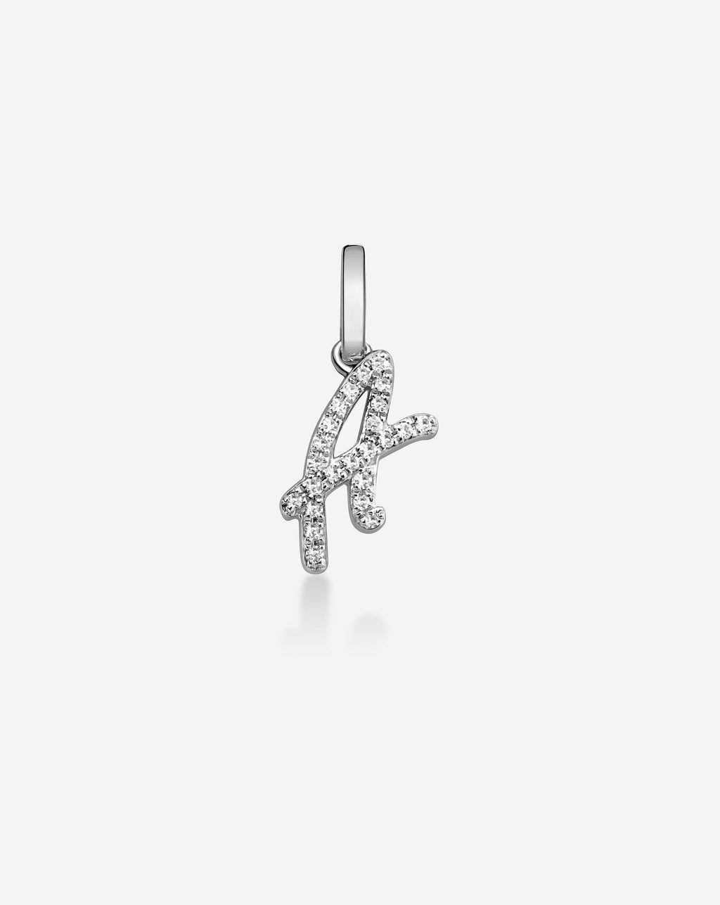 Diamond Script Initial Pendant