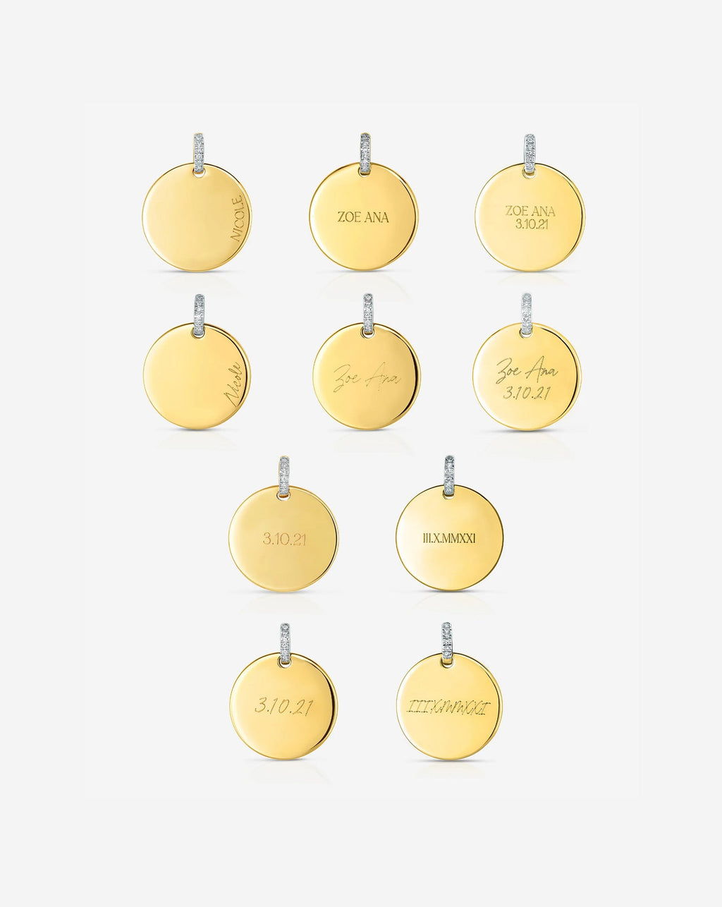 Engravable Round Pendant