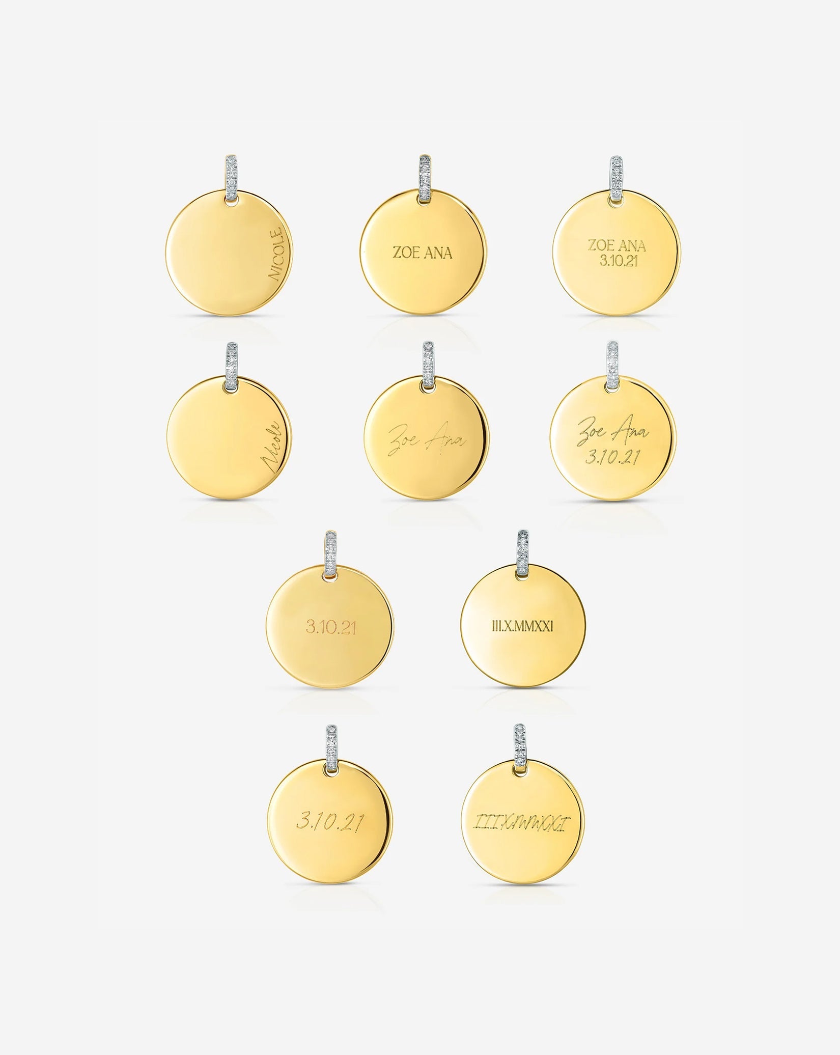 Engravable Round Pendant