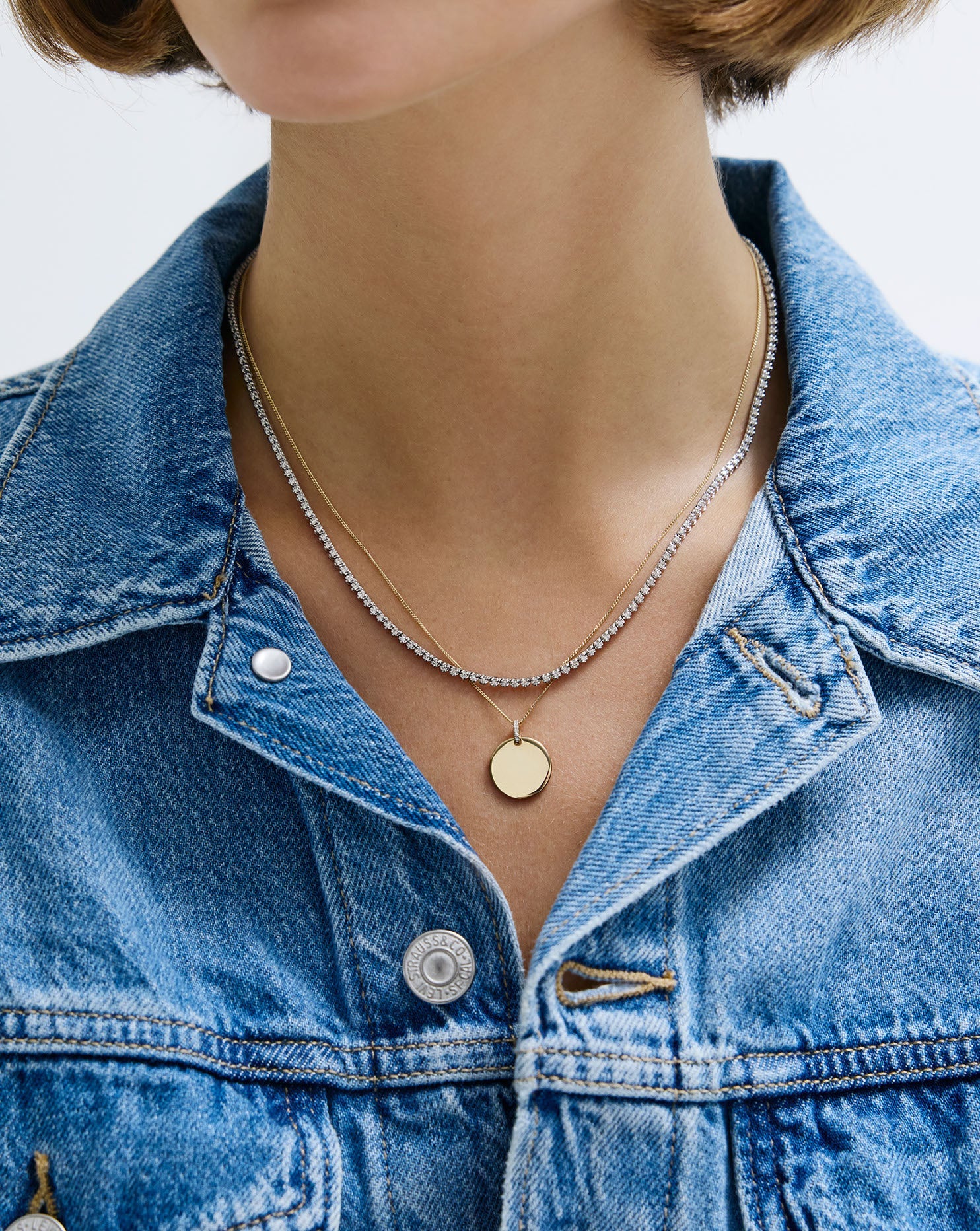 Engravable Round Pendant Necklace