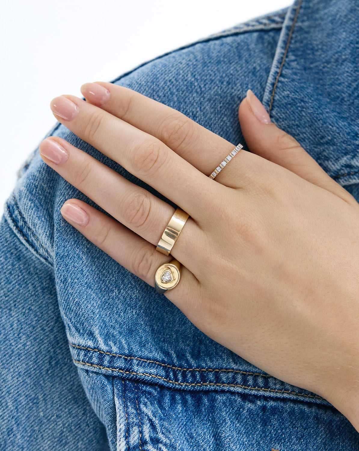 Fluted Diamond Band