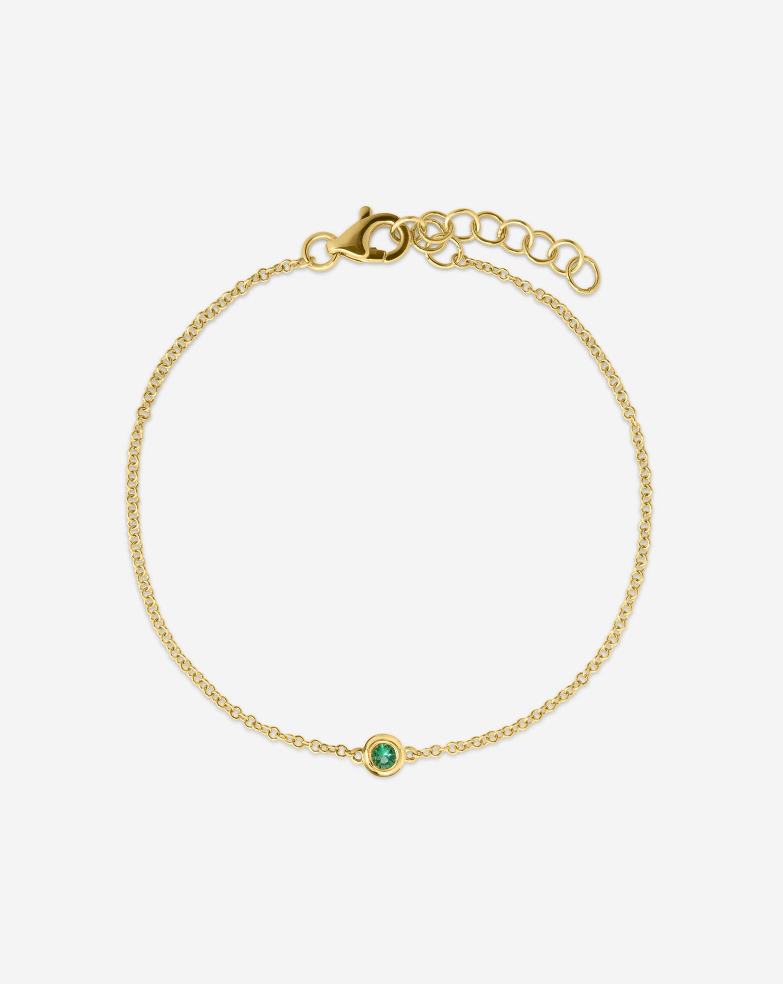 Gemstone Bezel-Set Bracelet