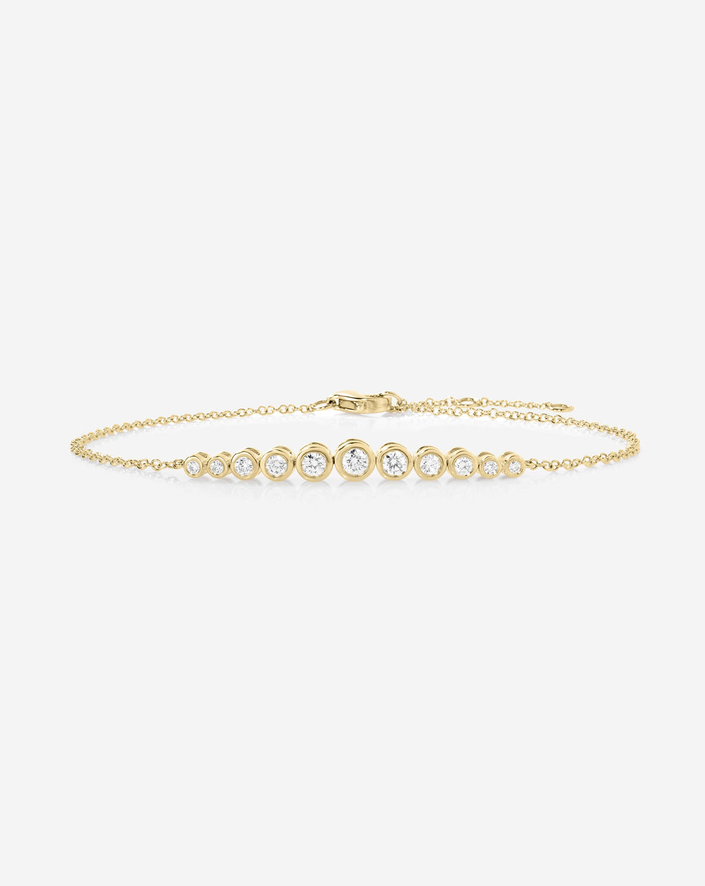 Graduated Diamond Bezel Soft Chain Bracelet