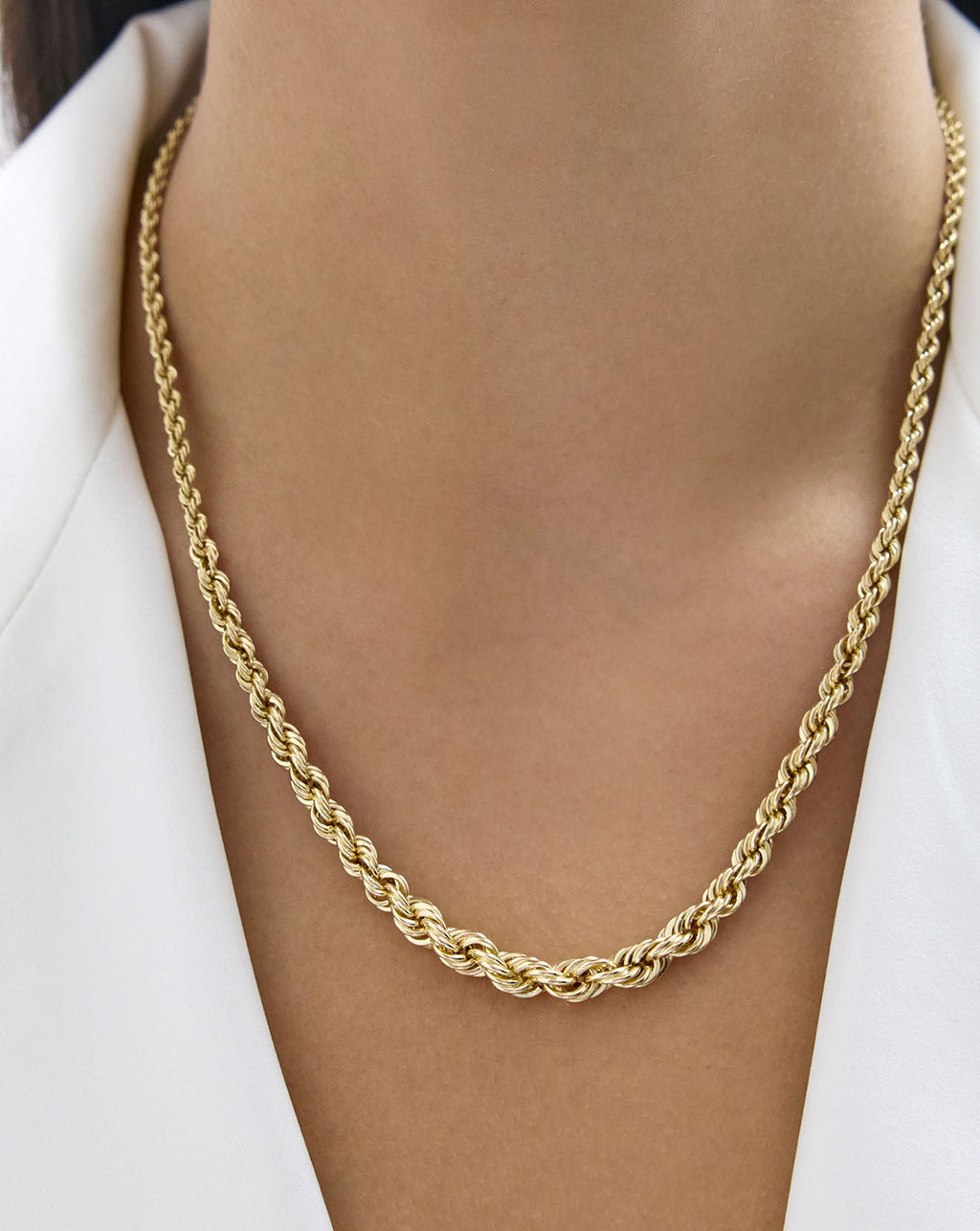 Graduated Rope Chain Necklace