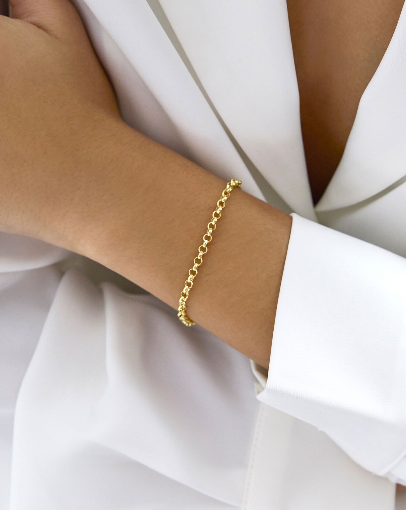 Hollow Rolo Chain Bracelet