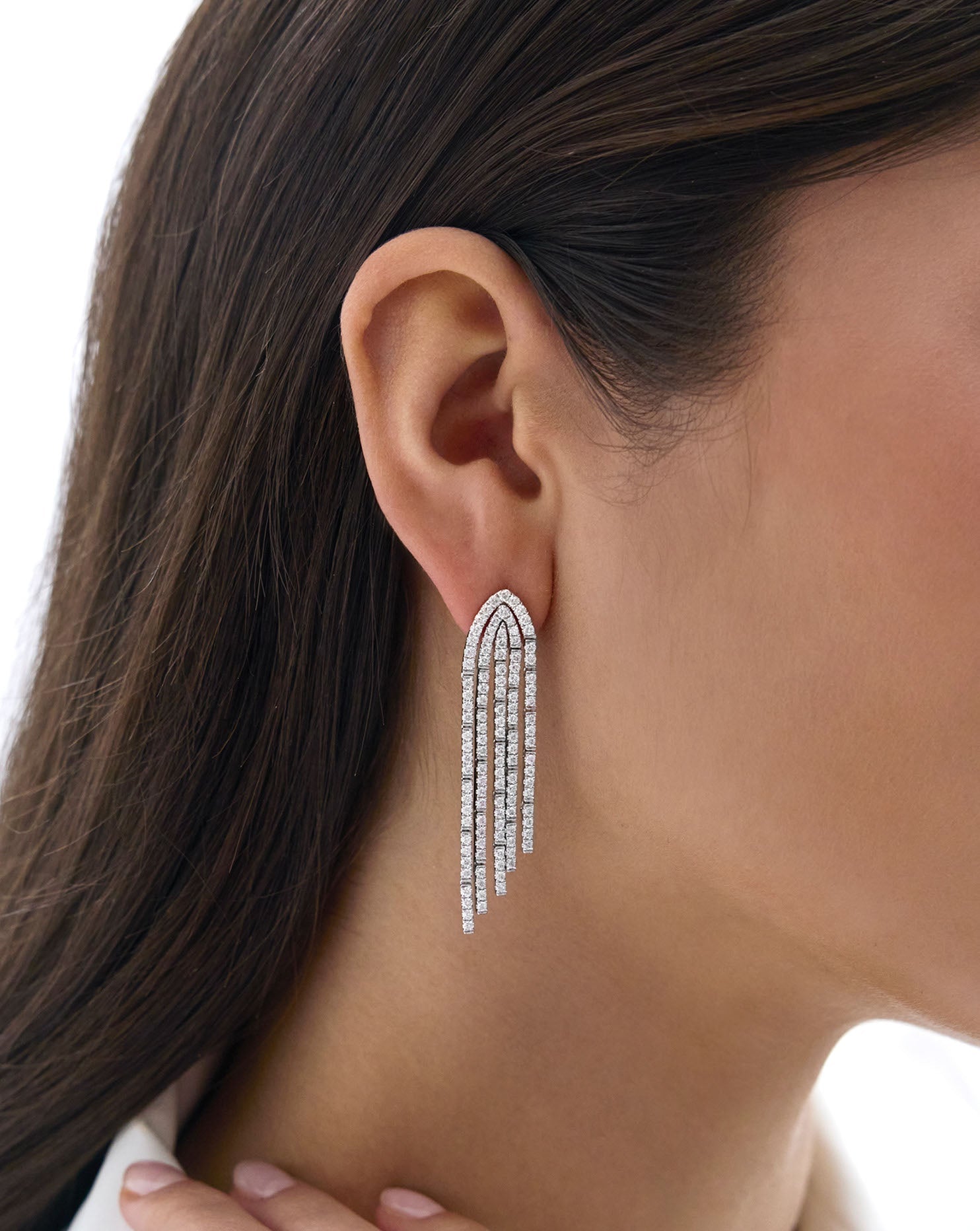 Pavé Waterfall Earrings