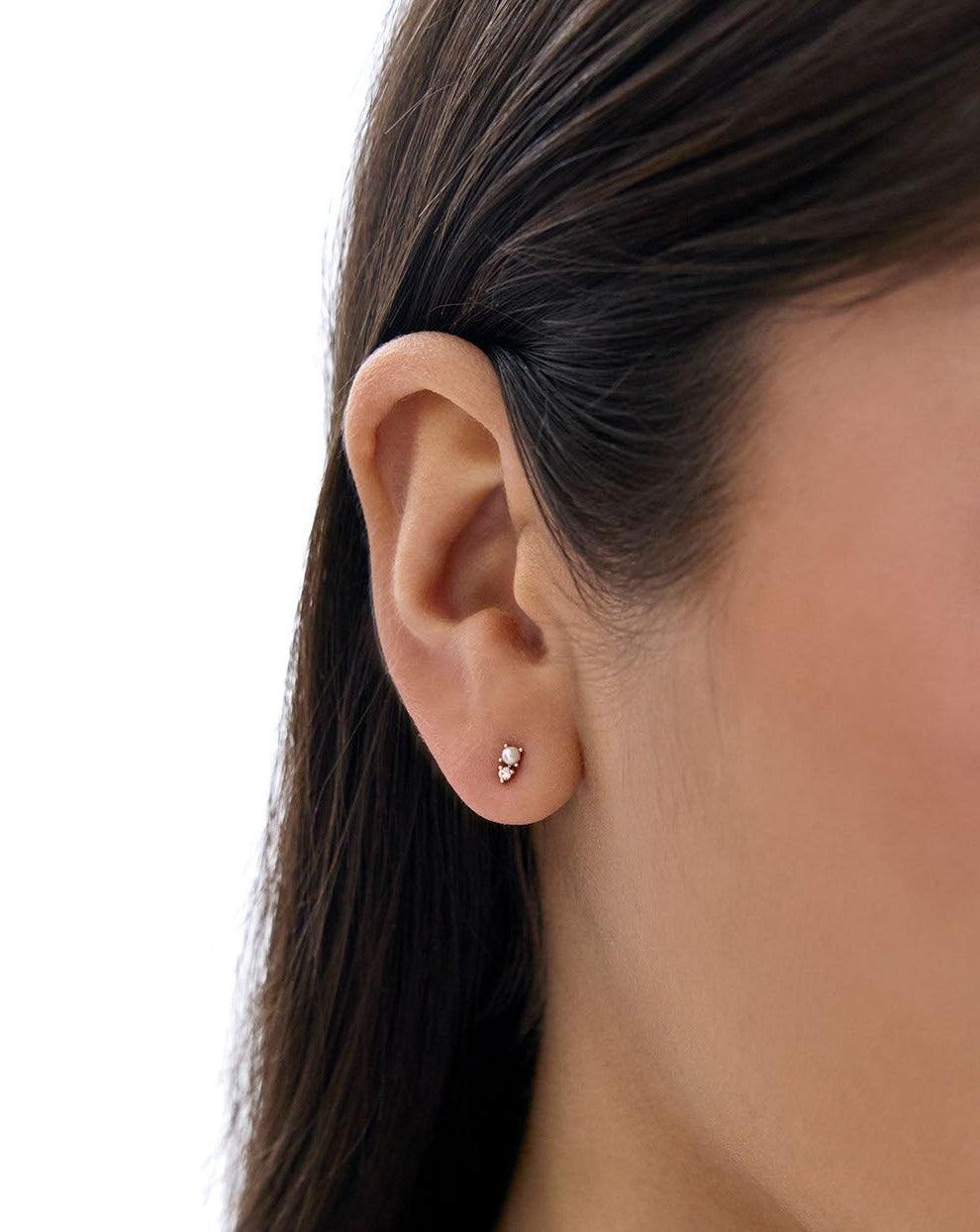 Pearl + Diamond Studs