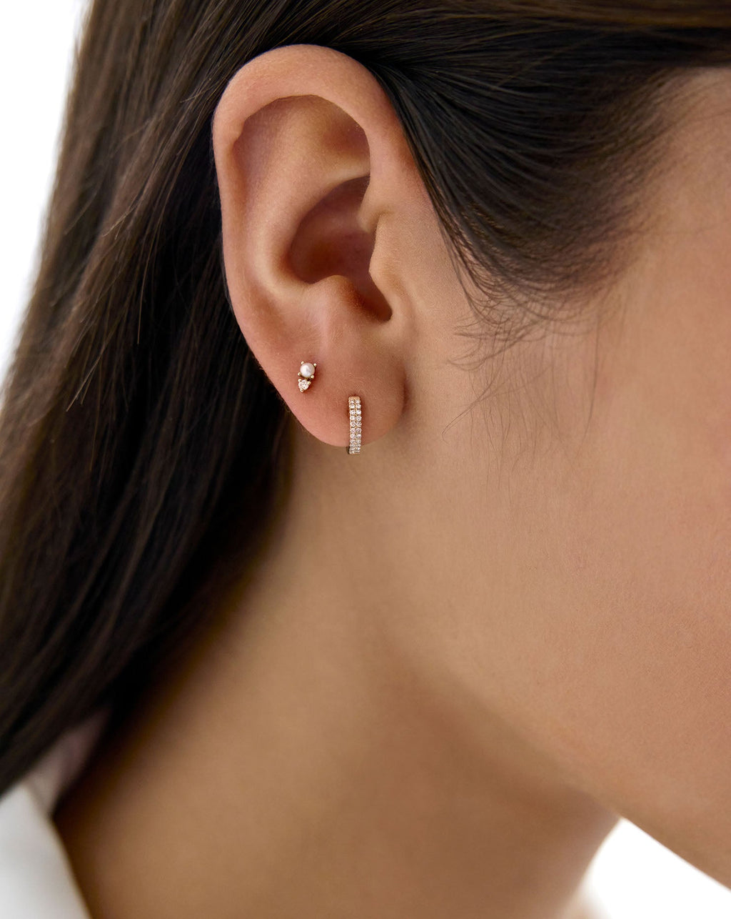 Pearl + Diamond Studs