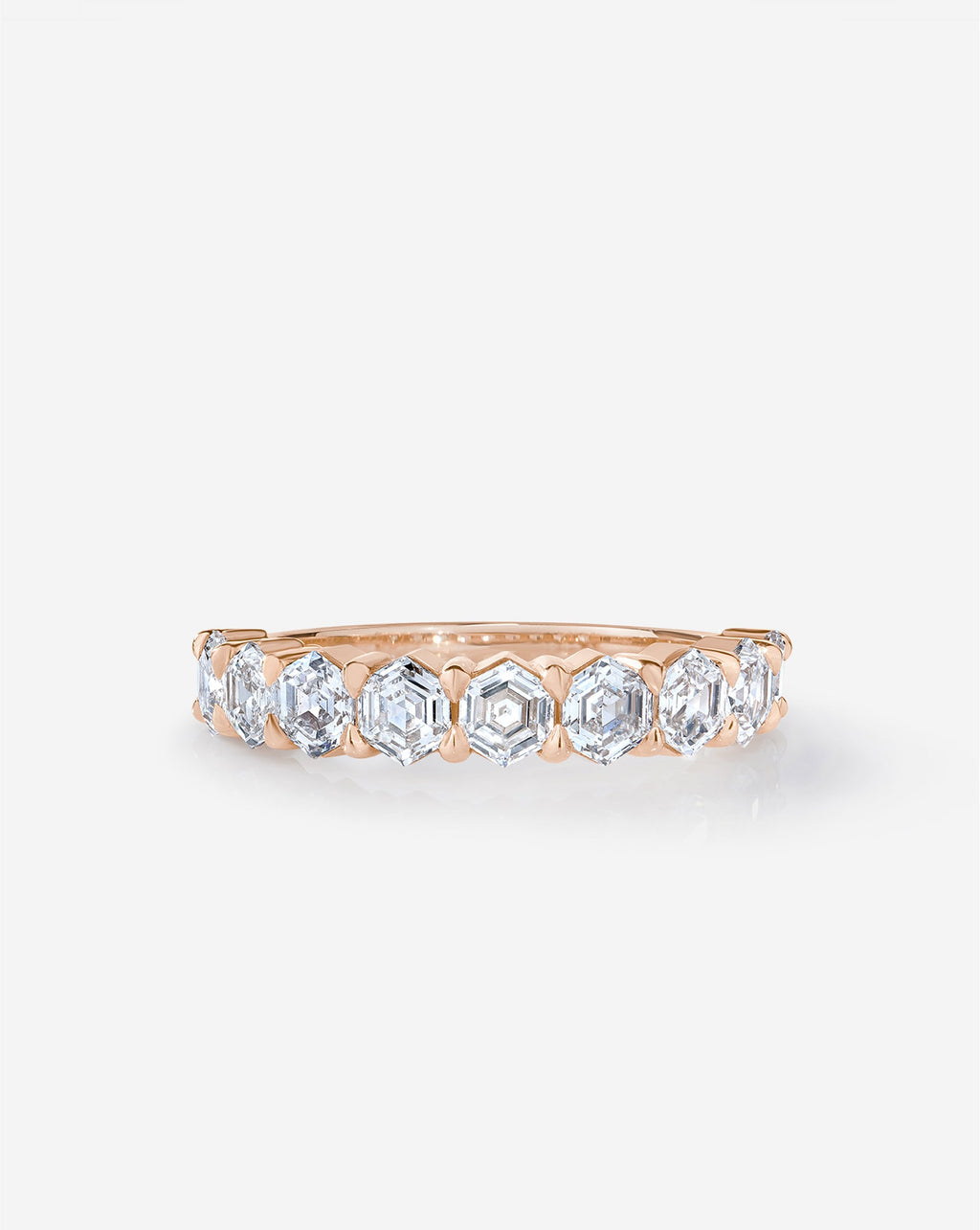 Hexagon Lab Diamond Wedding Band