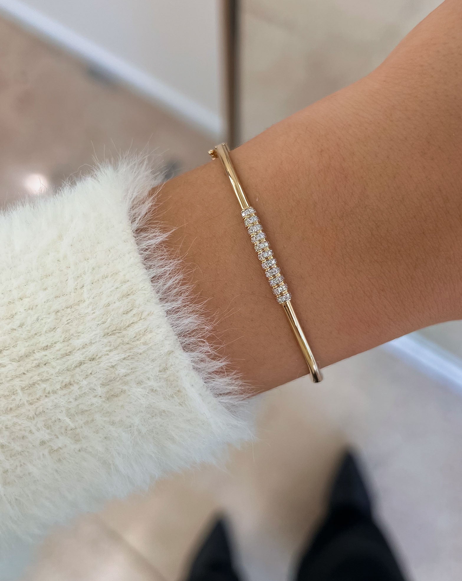 Diamond Bar Bangle
