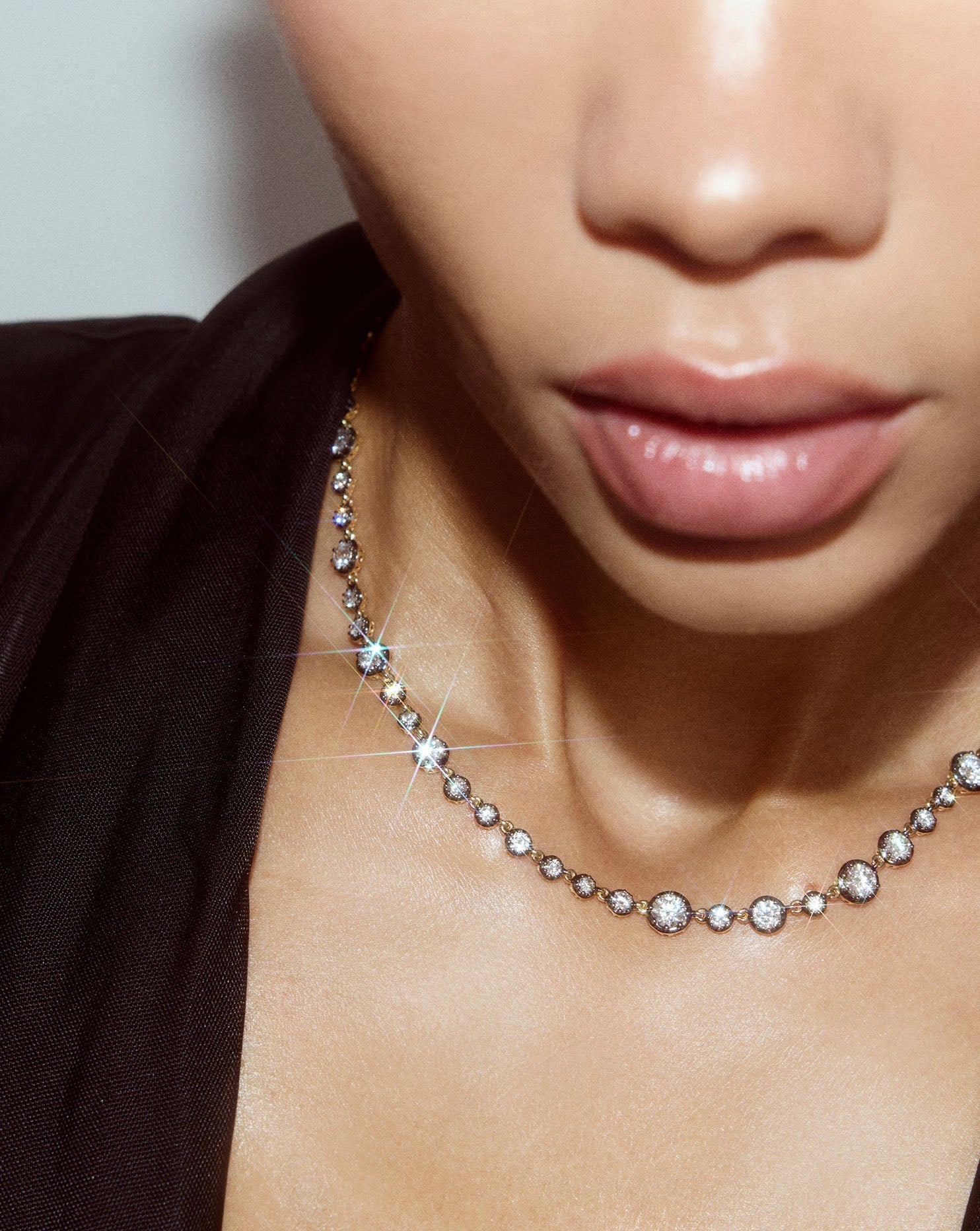 Georgian Lab Diamond Tennis Necklace