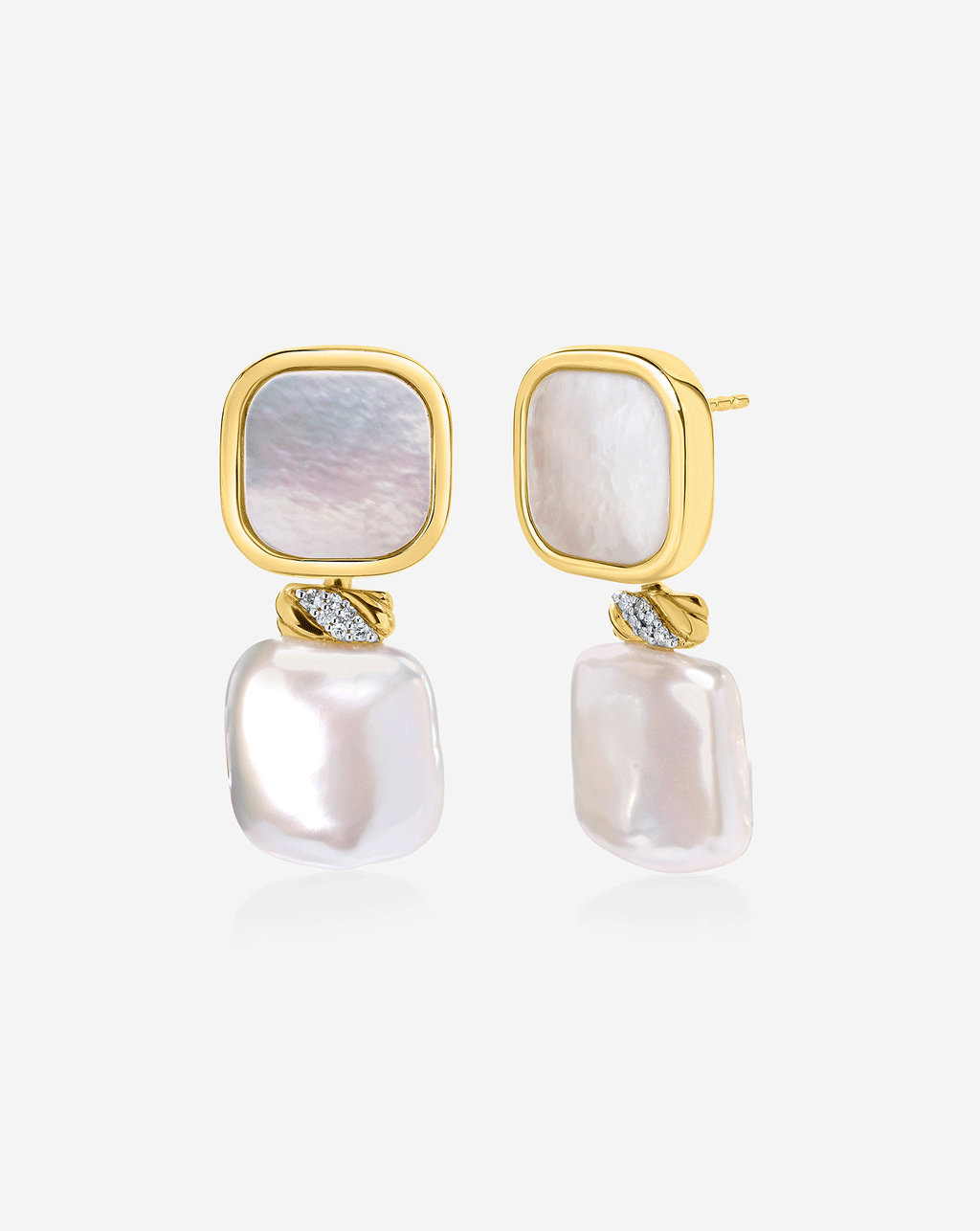 Multiway Square Pearl Earrings