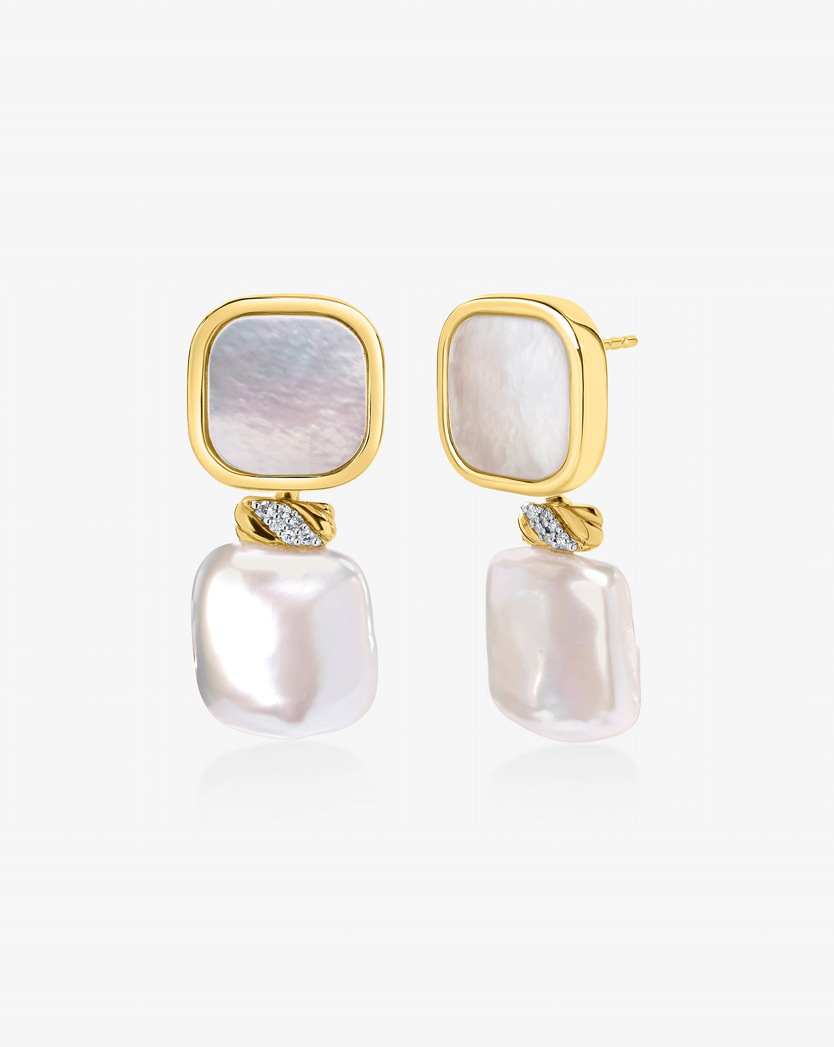 Multiway Square Pearl Earrings