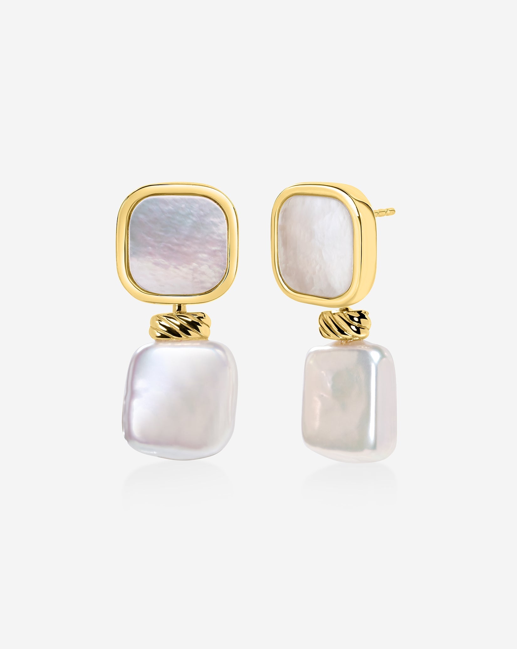 Multiway Square Pearl Earrings