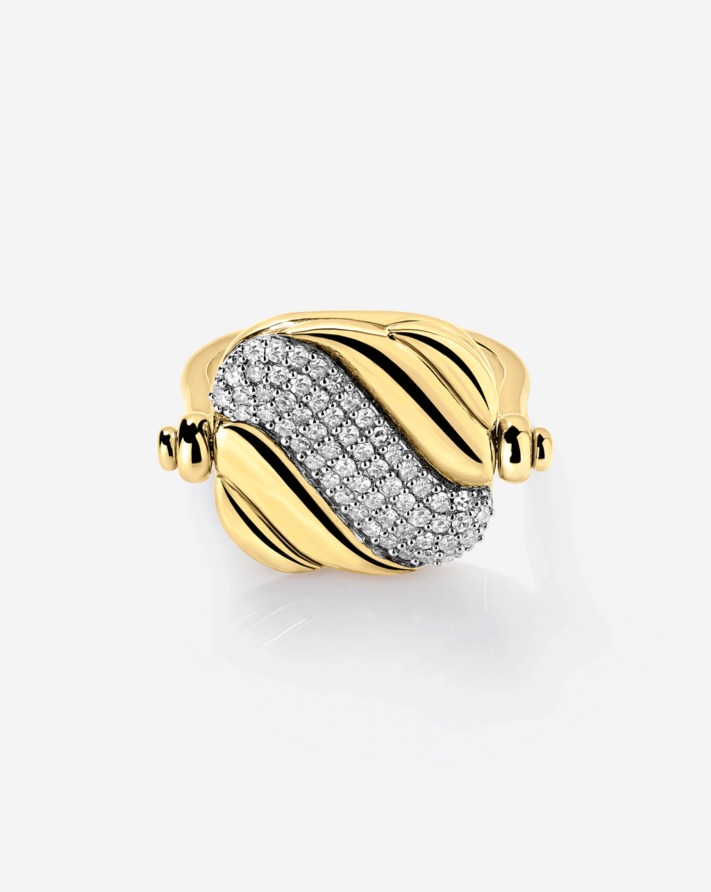 Multiway Pearl and Pavé Ring