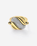 Multiway Pearl and Pavé Ring