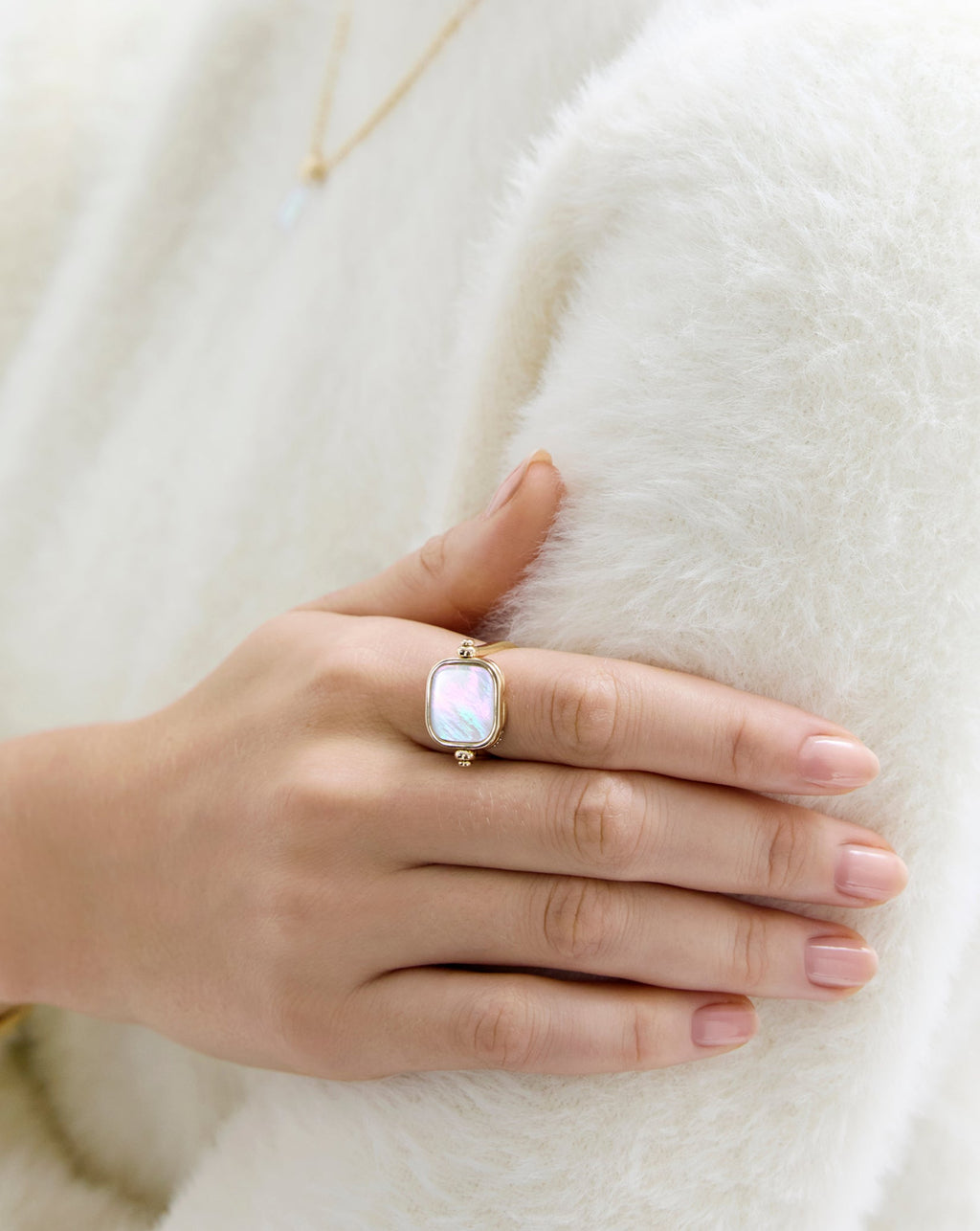 Multiway Pearl and Pavé Ring