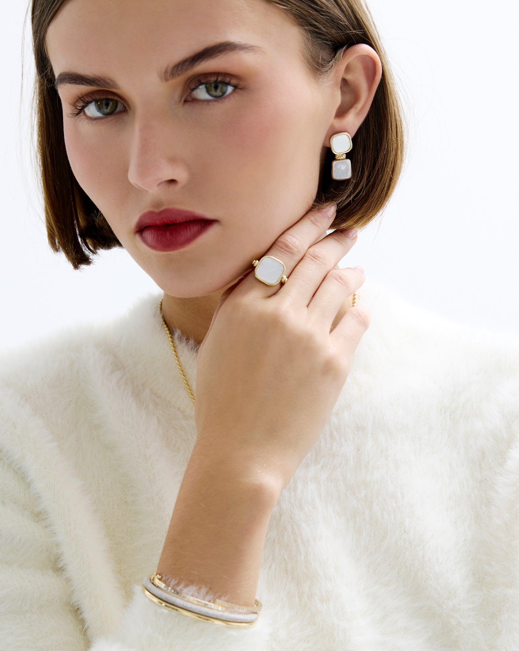 Multiway Pearl and Pavé Ring