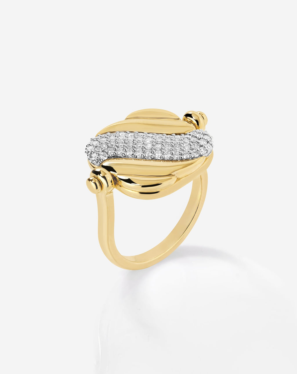 Multiway Pearl and Pavé Ring