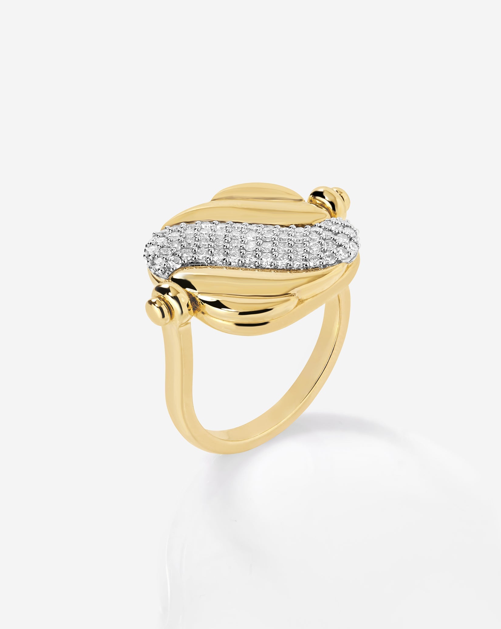 Multiway Pearl and Pavé Ring