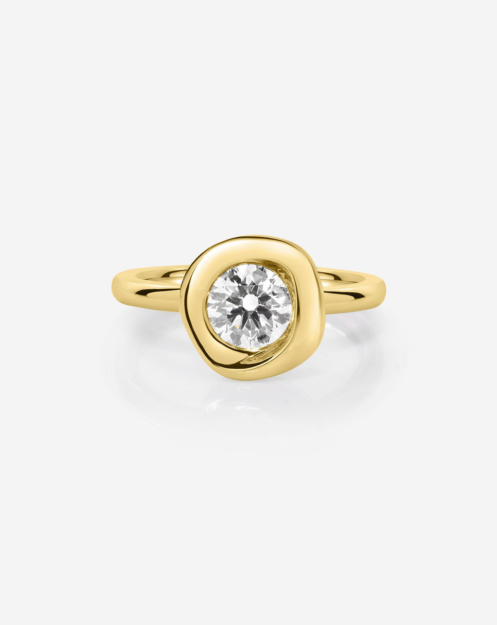 Organic Bezel Lab Diamond Ring
