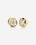 Organic Bezel Lab Diamond Studs