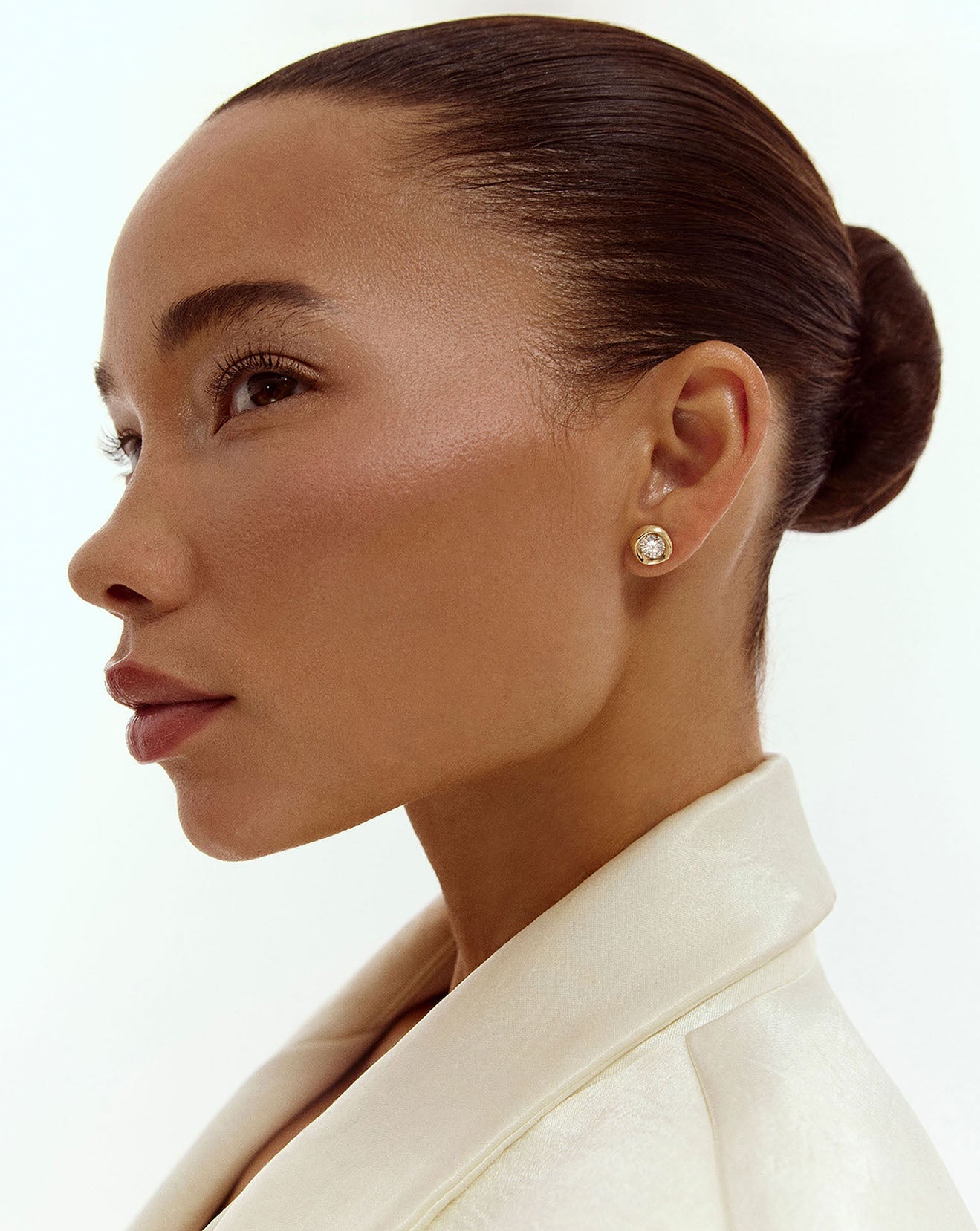 Organic Bezel Lab Diamond Studs