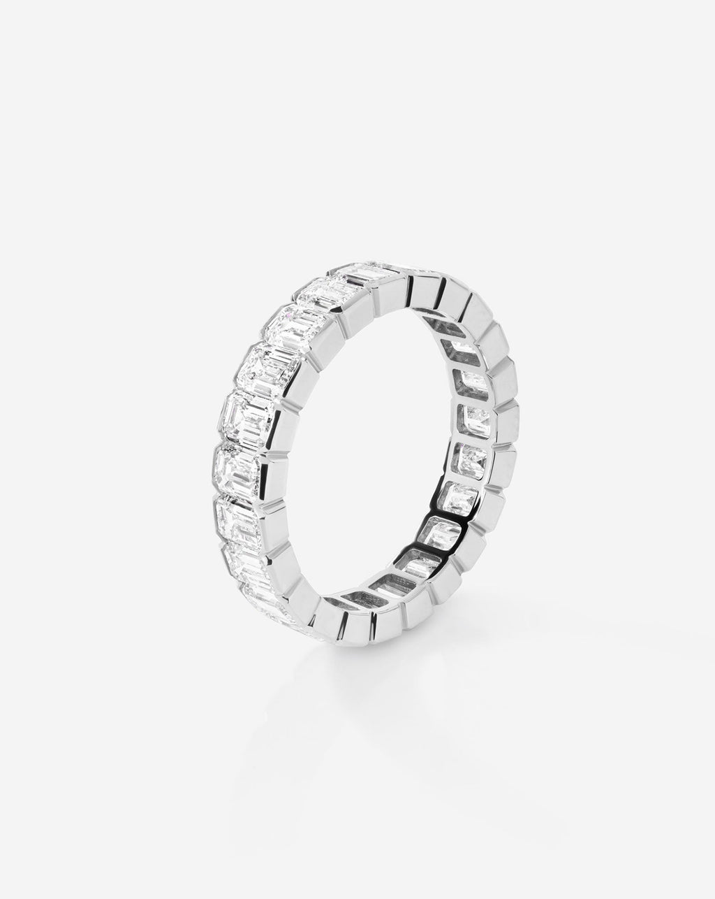 The Edge Emerald Lab Diamond Eternity Band