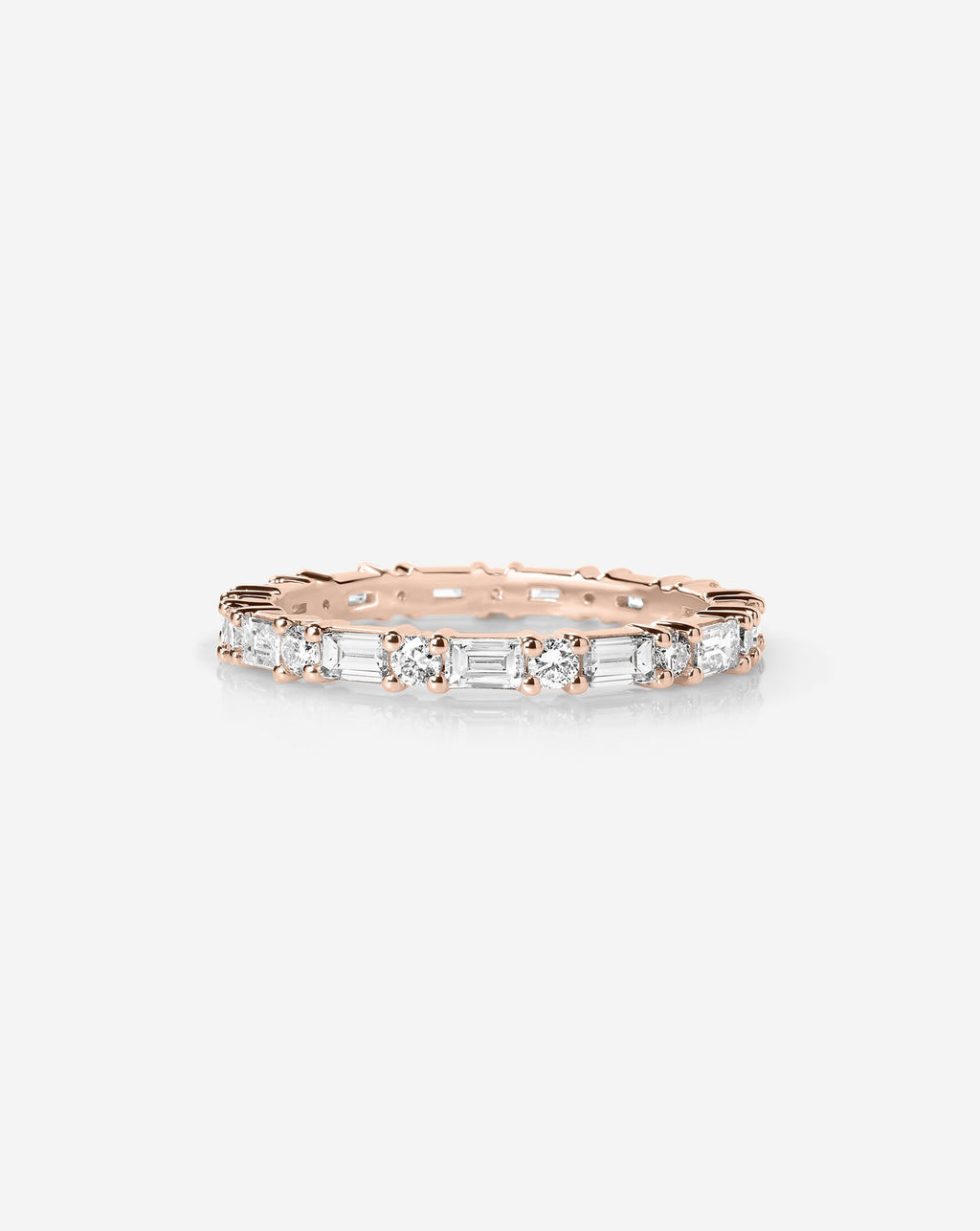 Lab Diamond Baguette + Round Eternity Band