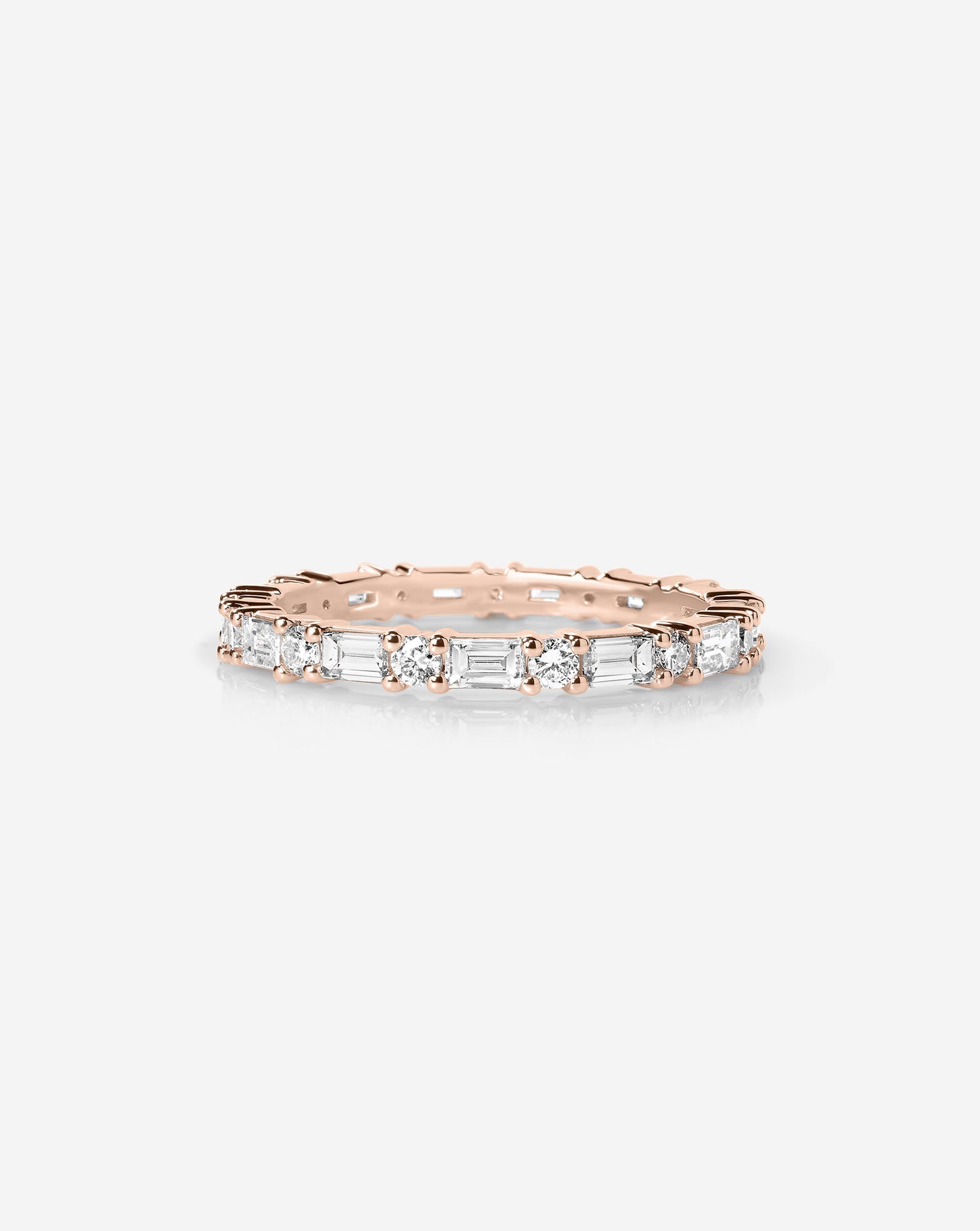 Lab Diamond Baguette + Round Eternity Band