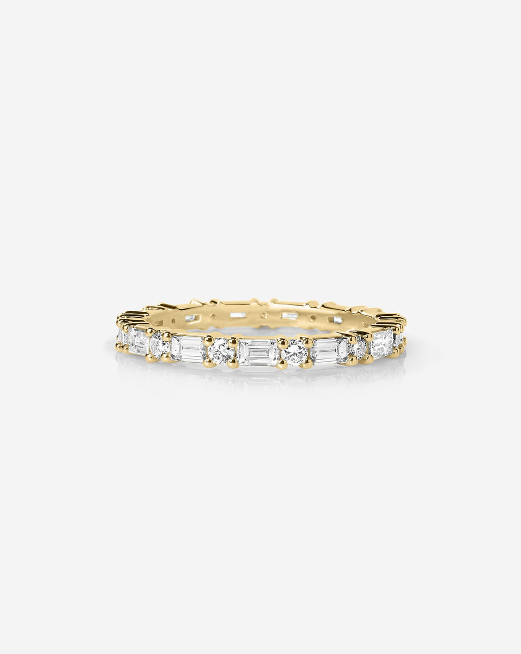Lab Diamond Baguette + Round Eternity Band